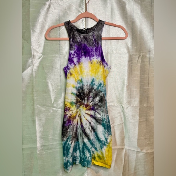 Tie Dye Print Mini T-Shirt Dress - Picture 7 of 12
